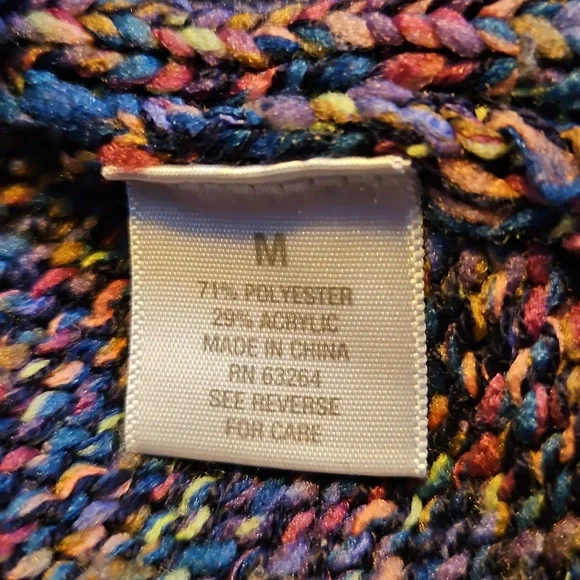 Dressbarn Asymmetrical Turtleneck Collared Sweater Size Med - Picture 4 of 9